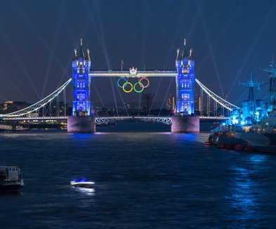 Tower Bridge with Olympic Rings London